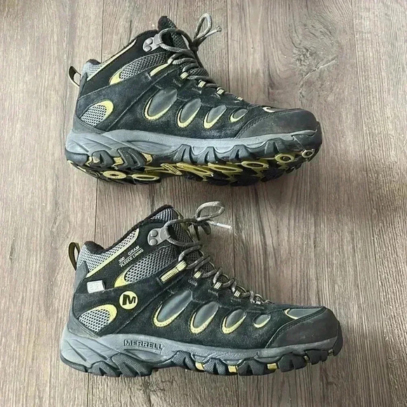 Merrell  Mens Size 7.5 Ridgepass J227162C Black/Moss Thermo Mid Waterproof Boots - Picture 6 of 11